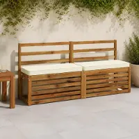 vidaXL 1-delig Bankkussen VUGHT 100% Polyester Crèmekleurig