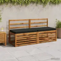 vidaXL 1-delig Bankkussen VUGHT 100% Polyester Zwart 80 x 50 x 5 cm