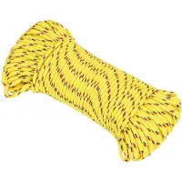 vidaXL Multifunctioneel touw 3 mm 50 m Geel PP 67,5 kg Max. belasting