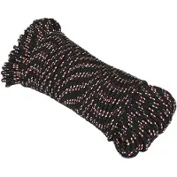 vidaXL Multifunctioneel touw 3 mm 250 m Zwart en Rood PP
