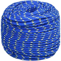 vidaXL Multifunctioneel touw 8 mm 25 m Blauw PP 420 kg Max. belasting