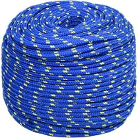 vidaXL Multifunctioneel touw 6 mm 50 m Blauw PP 240 kg Max. belasting