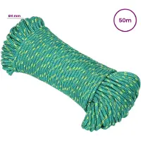 vidaXL Multifunctioneel touw 4 mm 50 m Groen PP 105 kg Max. belasting