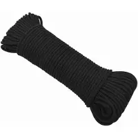 vidaXL Multifunctioneel touw 3 mm 25 m Zwart PP 67,5 kg Max. belasting