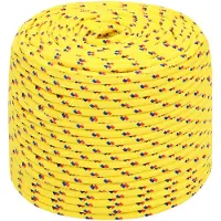 vidaXL Multifunctioneel touw 8 mm 100 m Geel PP 420 kg Max. belasting