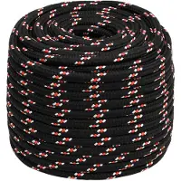vidaXL Multifunctioneel touw 18 mm 25 m Zwart en Rood PP