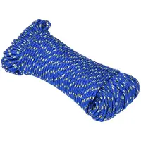 vidaXL Multifunctioneel touw 5 mm 25 m Blauw PP 150 kg Max. belasting