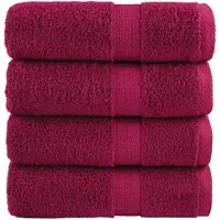 vidaXL Gastendoekjes SOLUND 4 st 600 g/m² 30x50 cm bordeauxrood