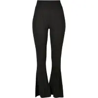 Urban Classics Dames/Dames Ribbed Uitlopende Legging met Hoge Taille (Zwart)