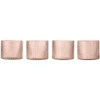 Ferm Living Ripple Lage Glazen - Set van 4 Blush