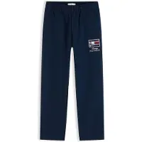 Tommy Hilfiger Broek 'Festive' navy / robijnrood / wit