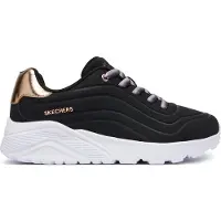 SKECHERS Uno Lite Kinderschuhe Mädchen Halbschuhe Slipper Schwarz Freizeit