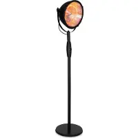 Blumfeldt Terrasverwarmer, Outdoor infrarood-terrasverwarmer staand, Mobiele verwarmer voor terras en wintertuin, CO2-vrije warmtestraler elektrisch, IP55 infraroodstraler, 2100 W