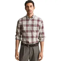Gant Overhemd beige / lichtbeige / donkerrood / zwart