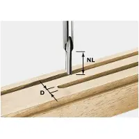 Festool 490943 Groeffrees Lengte 50 mm Afmeting, Ø 5 mm Werklengte 12 mm Schachtdiameter 8 mm