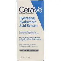 CeraVe hyaluronzuur serum voor gezicht met vitamine B5 en ceramiden | Hydraterend gezichtsserum voor een droge huid | Geurvrij | 1 ons