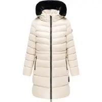 NAVAHOO dames gewatteerde wintermantel Lumeiaa met imitatiebont capuchon