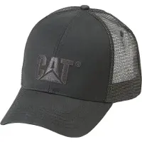 CAT Verhoogd Logo Katoenen Unisex Volwassen Zwarte Baseball Caps