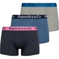 Superdry Boxershorts blauw / grijs / pitaja roze / zwart