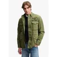 Superdry Tussenjas 'Military M65' olijfgroen / donkergroen / oranje / zwart