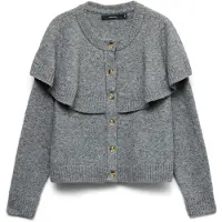 Vero Moda Gebreid vest grijs
