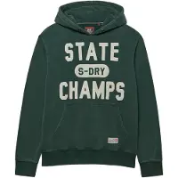 Superdry Sweatshirt 'Track' donkergroen / offwhite