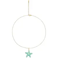 IZIA Ketting turquoise / goud