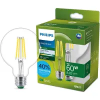 Philips LED lamp E27 | Globe G95 | Ultra Efficient | Filament | Helder | 4000K | 4W (60W)