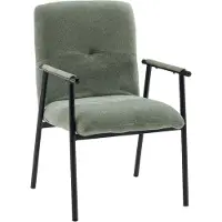 Hjh LIVING Bezoekersstoel / Eetkamerstoel Lifea Flex, stoffen rugleuning, opklapbaar, groen,