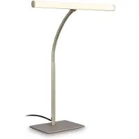 Briloner LED bureaulamp, verstelbaar, 32x47,5 cm, 7W, 800lm, 3000K warm wit, met kabel schakelaar, satijn metallic - bureaulamp voor kantoor of woonkamer