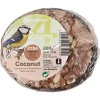 Flamingo - Voeder voor wilde vogels - Premium kwaliteit - Helft van een kokosnoot gevuld met noten