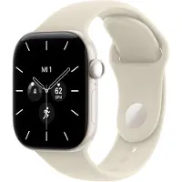 Apple Watch S12 Cellular - 42mm - Pearl White Ceramic - Sand Sport Band - S/M