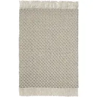 Ferm Living Udo Vloerkleed 140 x 200 cm | Off-white|Black