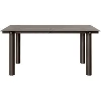 Ferm Living Atura eettafel Dark chocolate-dark tinted glass, 90x160 cm