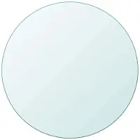 vidaXL Tafelblad van gehard glas 80 cm rond