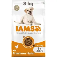 IAMS droogvoer voor honden met kip, geschikt voor grote rassen, vanaf 1 jaar oud, 3 kg