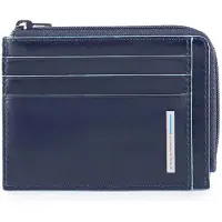 Piquadro Blue Square Creditcardhouder RFID-bescherming Leder 11 cm blauw