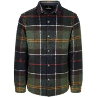 Barbour Tussenjas 'Woodlane' donkerblauw / bruin / olijfgroen / donkergroen