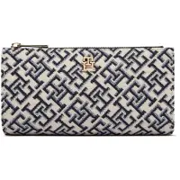 Tommy Hilfiger Portemonnee 'JACQUARD' navy / wit