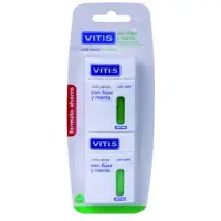 Vitis MUNT FLOEKS TANDDRAAD 50 M 2 U - Merk - Kleur Wit - Doelgroep Volwassenen - Geslacht Unisex