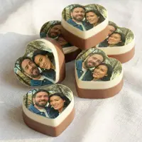 Yoursurprise Chocolade bonbons hart met foto - 6 stuks