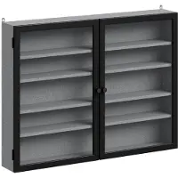 SoBuy Muurvitrine 80x12,2x60 cm met 2 glazen deuren