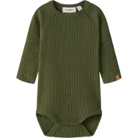 Lil´ Atelier BABY gebreide romper - groen Jongens Stretchkatoen Ronde hals - maat 80