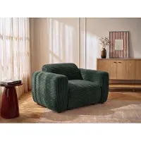 Vente-unique Groene ribfluwelen fauteuil POGNI van Maison Céphy