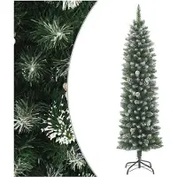 vidaXL Kunstkerstboom smal met standaard 180 cm PVC