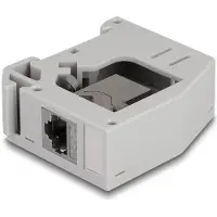 DeLOCK DIN rail Adapter with Keystone Module RJ45 jack to RJ45 jack Cat.6A