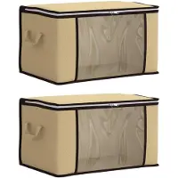 vidaXL Opbergbox met transparant zijpaneel, 2 stuks, 90,3 liter