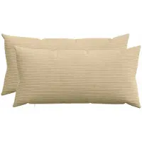vidaXL Kussensloop 2 st HEERLEN Grijs Groen 40 x 80 cm corduroy