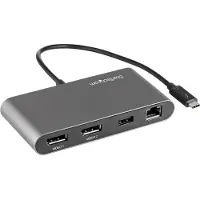 StarTech.com .com Thunderbolt 3 Mini Dock - Draagbaar Thunderbolt 3 dockingstation met ondersteuning voor twee monitoren en DP 4K 60Hz - GbE - Dockingstation - Thunderbolt 3 - 2 x DP - 1GbE