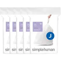 Simplehuman Vuilniszakken met trekband 30-40 liter | code J | 5 x 20 stuks